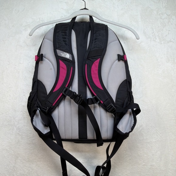 The North Face Borealis Backpack Black‎ Pink Laptop School Travel Hiking Bag
